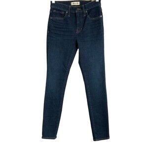 Madewell Jeans Women Size 25 Blue 9” Mid Rise Skinny Magic Pocket Jeans